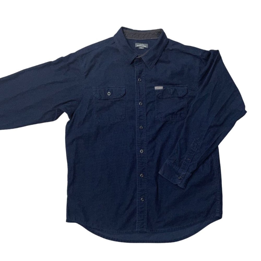 Mens Eddie Bauer Corduroy Casual Button Down Shirt